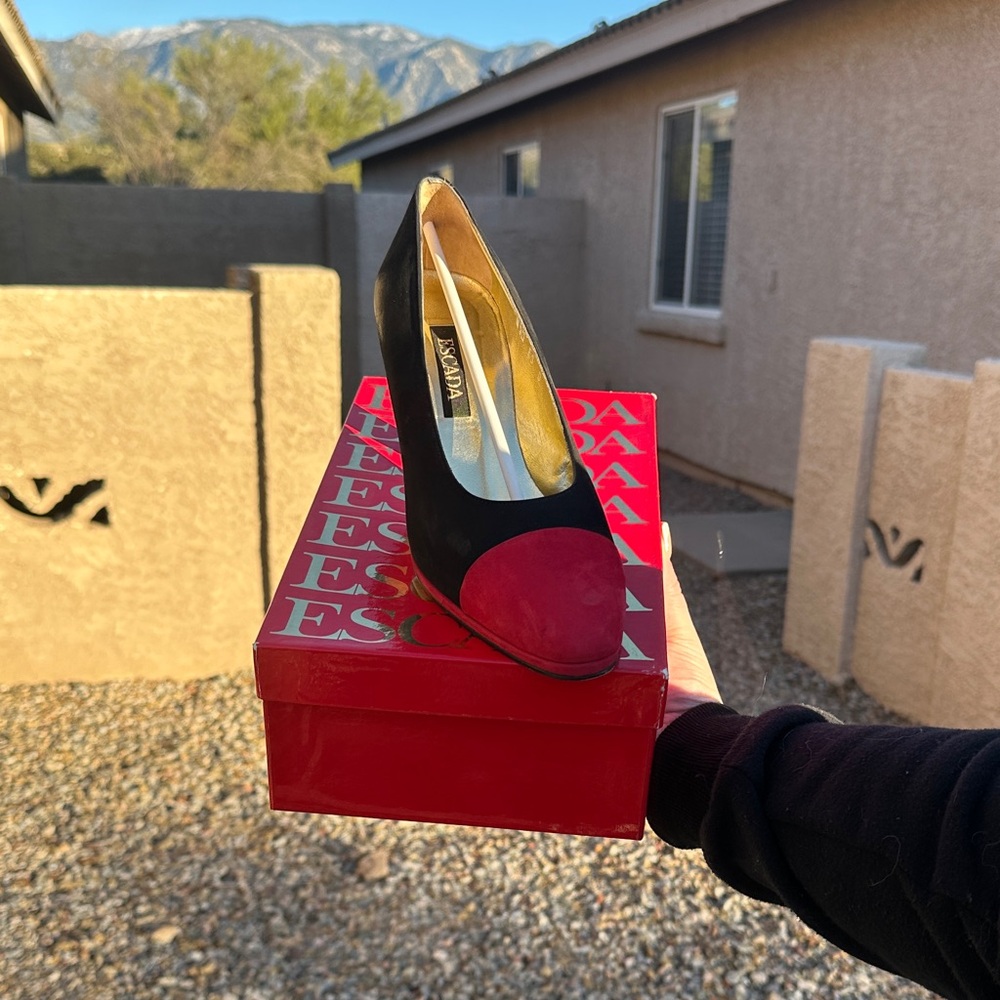 Versani Black and Red Heels
